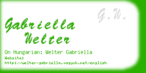 gabriella welter business card